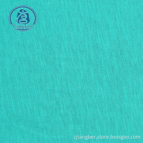 100% spun polyester slub jersey fabric for tshirts